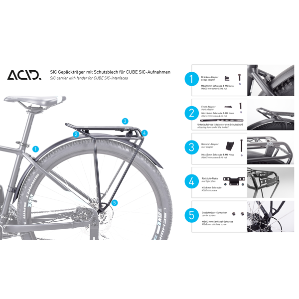 Cube ACID Fahrrad-Gepcktrger SIC 28" RILink schwarz
