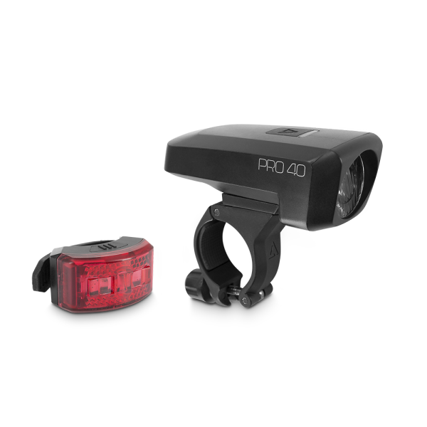 Cube Fahrrad-Beleuchtungs-Set Acid PRO 40 StVZO schwarz